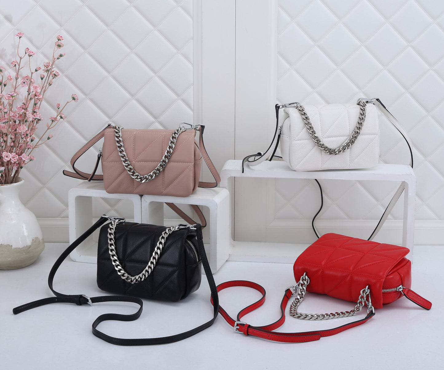Fashion Women Chain Small Cross-body Bag Soft Leather Shoulder Bag