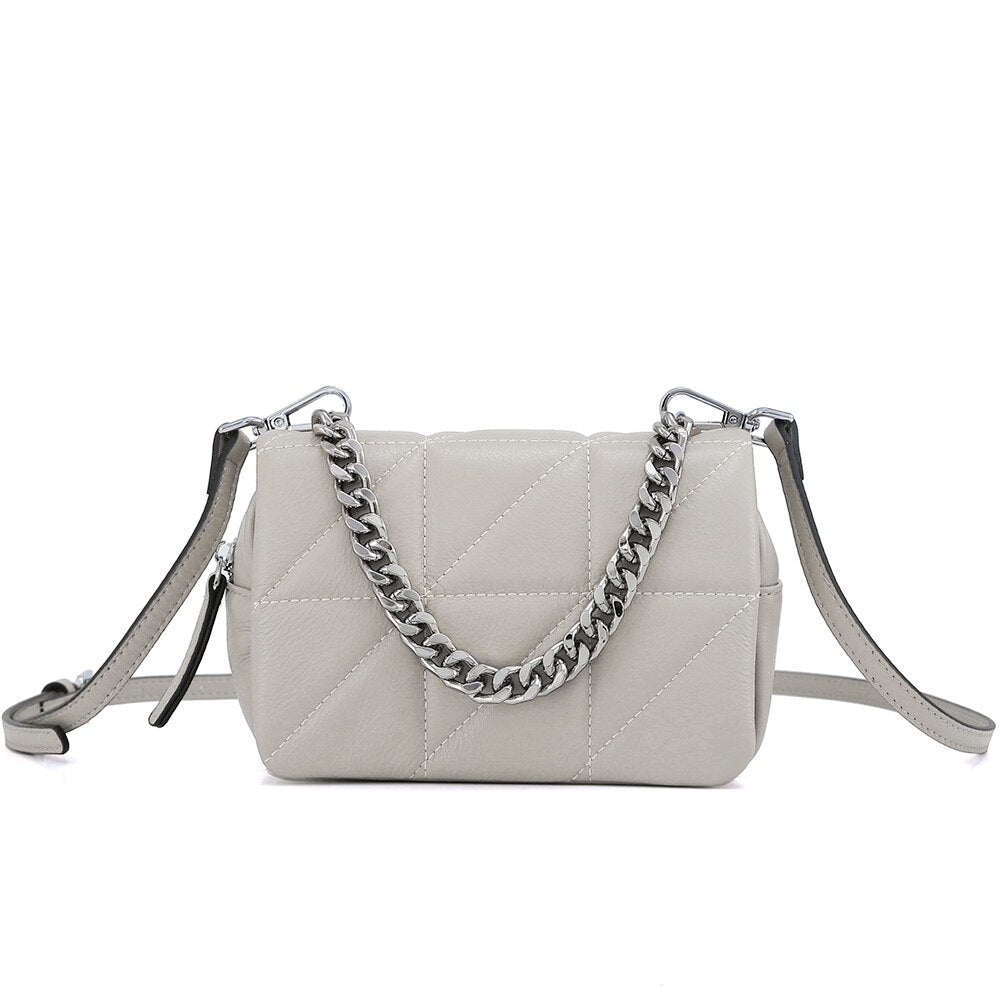 Fashion Women Chain Small Cross-body Bag Soft Leather Shoulder Bag