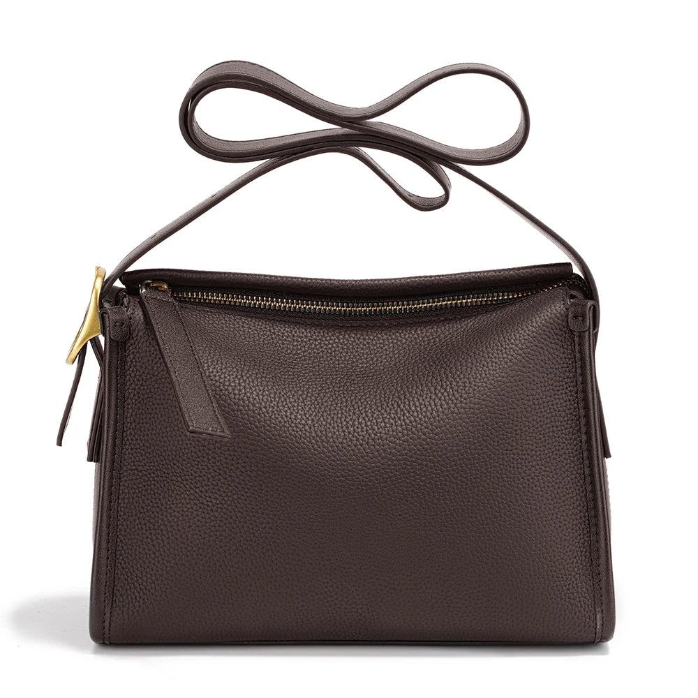 Zency Women Shoulder Bag Genuine Leather Large Minimalism Bags for summer