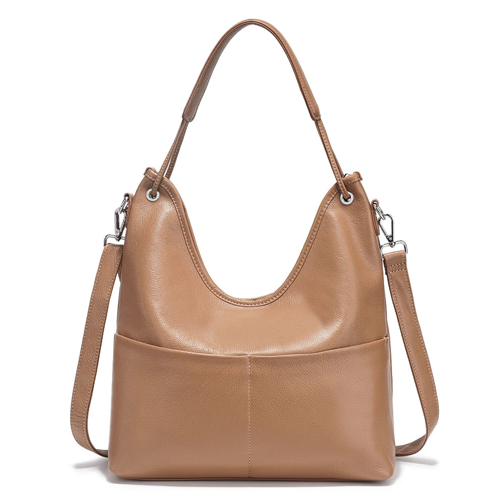 Zency Leather Women's Hobo Bag Large Capacity Shopper Bag Shoulder Tote for Wife Mom