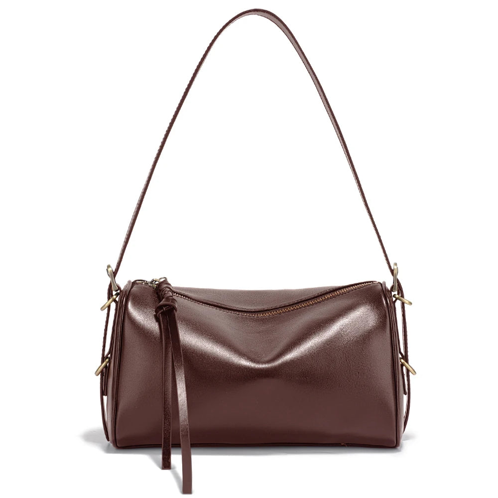Zency Women's Genuine Leather Crossbody Bag High Quality Cowhide Leather Shoulder Bags