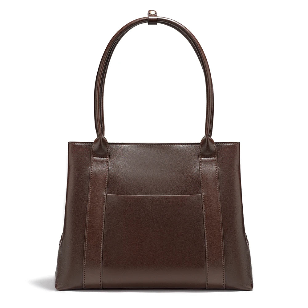 Zency Women's Genuine Leather A4 Shoulder Bags Large Capacity Handbag 2026 Fashion