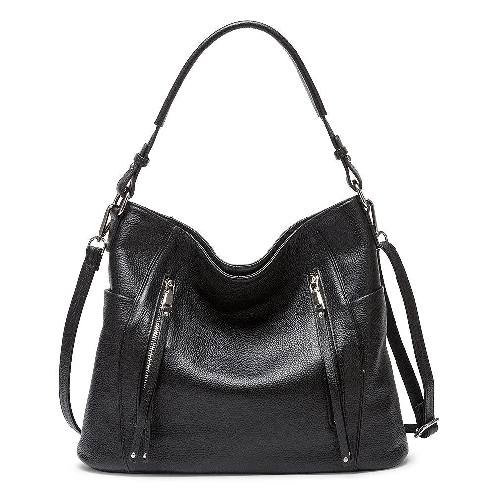 Zency Daily Handbag Luxury Genuine Leather Bag for Women Shoulder Tote Crossbody Hobo Zipper Pocket Charming Female