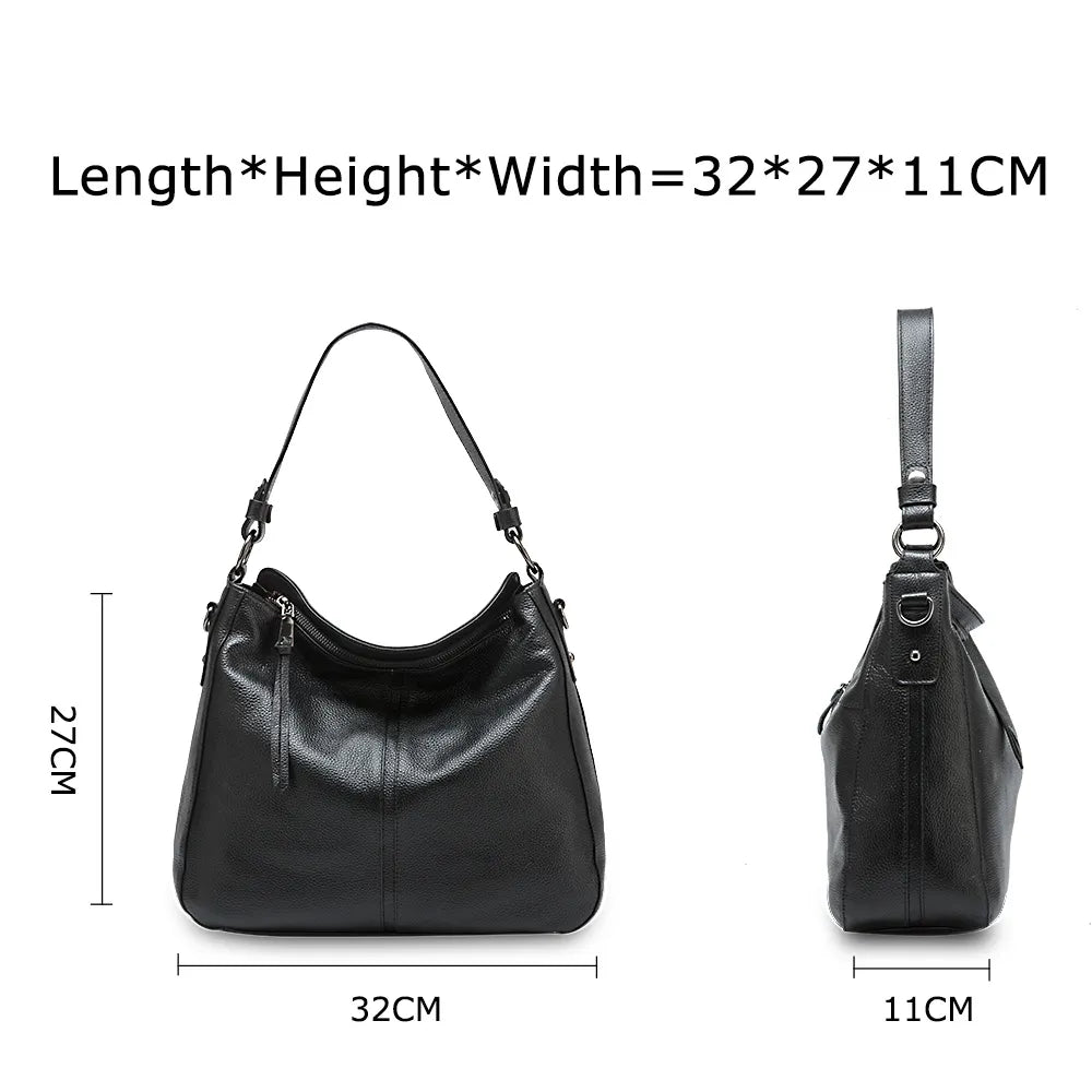 Zency 100% Genuine Leather Roomy Elegant Women Shoulder Bag