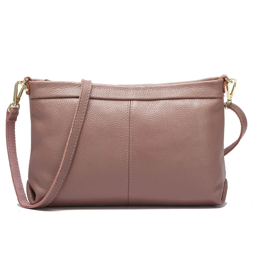 Zency 100% Genuine Leather Fashion Women Day Clutches Bag Classic Black