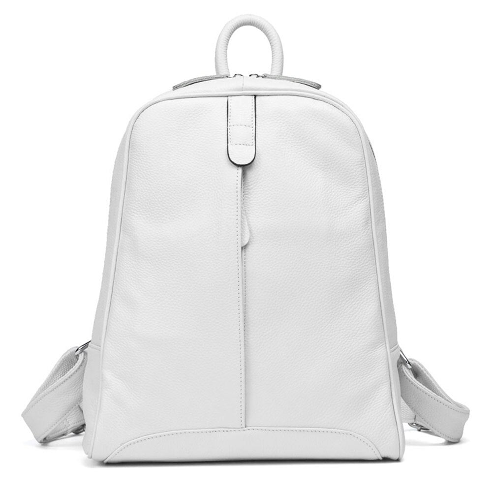 Zency 100% Soft Genuine Leather Fashion Women Backpack Casual Travel Back Pack Bag Preppy Style Girl's Schoolbag Laptop Knapsack