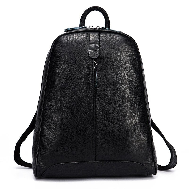 Zency 100% Soft Genuine Leather Fashion Women Backpack Casual Travel Back Pack Bag Preppy Style Girl's Schoolbag Laptop Knapsack