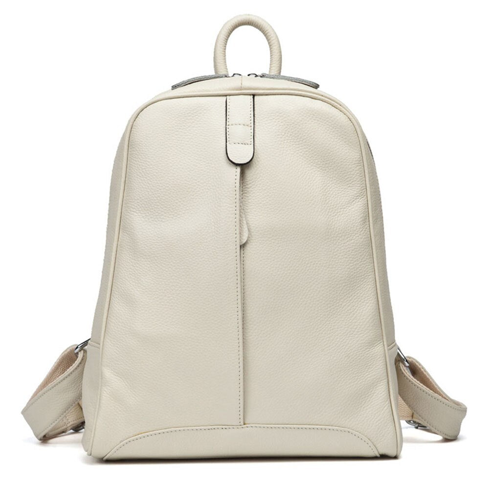 Zency 100% Soft Genuine Leather Fashion Women Backpack Casual Travel Back Pack Bag Preppy Style Girl's Schoolbag Laptop Knapsack