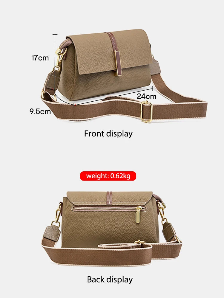 Zency Luxury Designer Women Retro Genuine Leather Bag Envelope Bags
