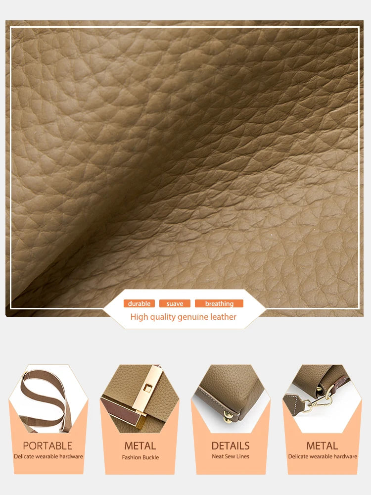 Zency Luxury Designer Women Retro Genuine Leather Bag Envelope Bags