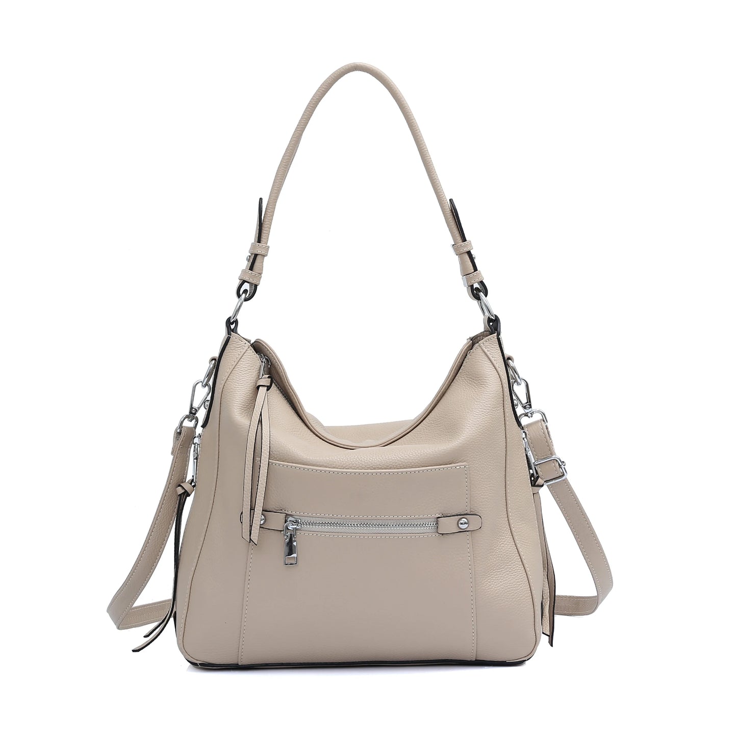 Zency Classic Genuine Leather Shoulder Bags For Women Simple Large Commute Bag
