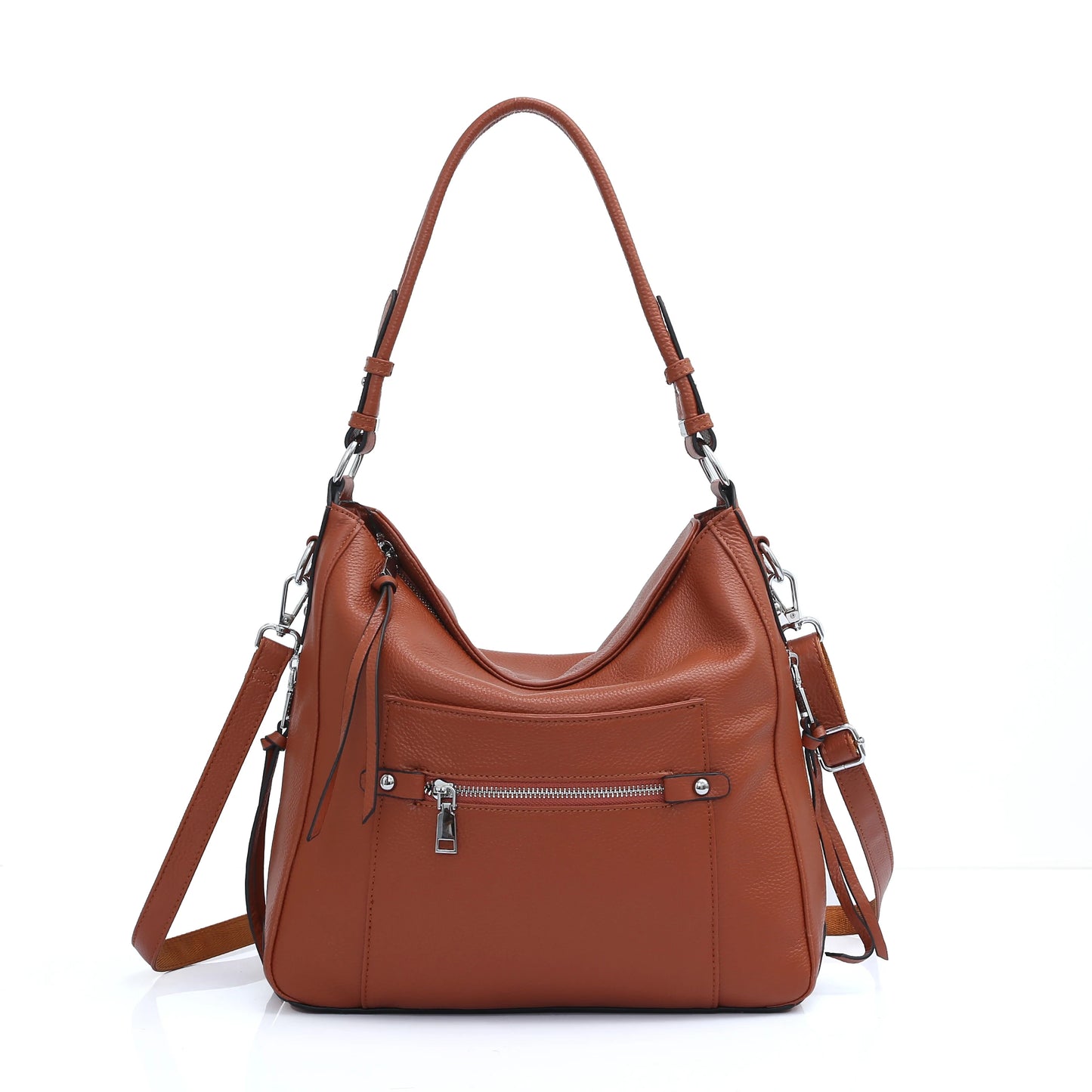 Zency Classic Genuine Leather Shoulder Bags For Women Simple Large Commute Bag