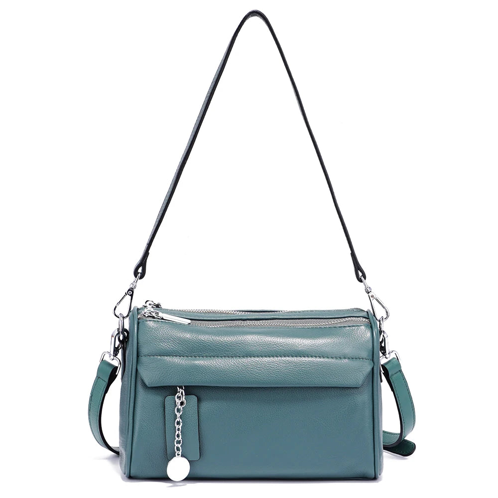 Zency Simple Fashion Chain Handbags Soft Leather Top-handle Bag