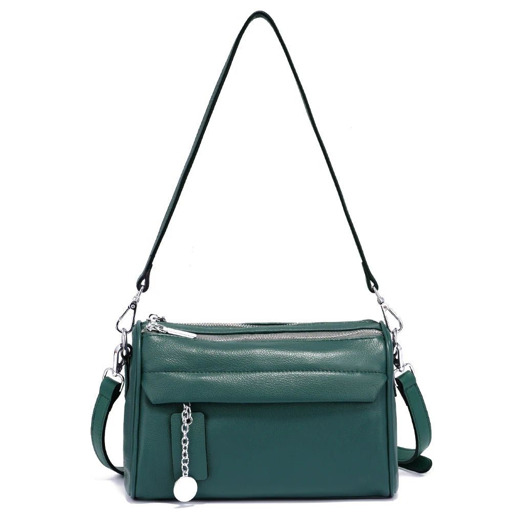 Zency Simple Fashion Chain Handbags Soft Leather Top-handle Bag