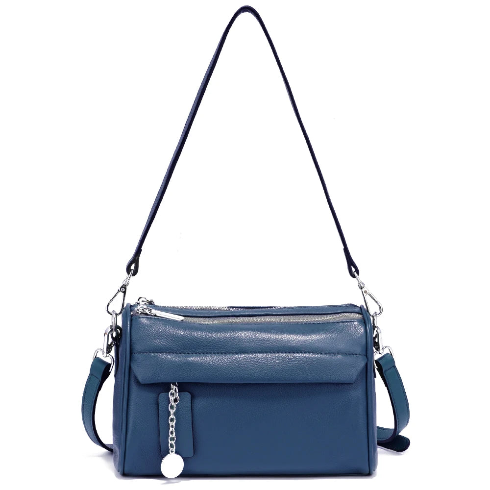 Zency Simple Fashion Chain Handbags Soft Leather Top-handle Bag