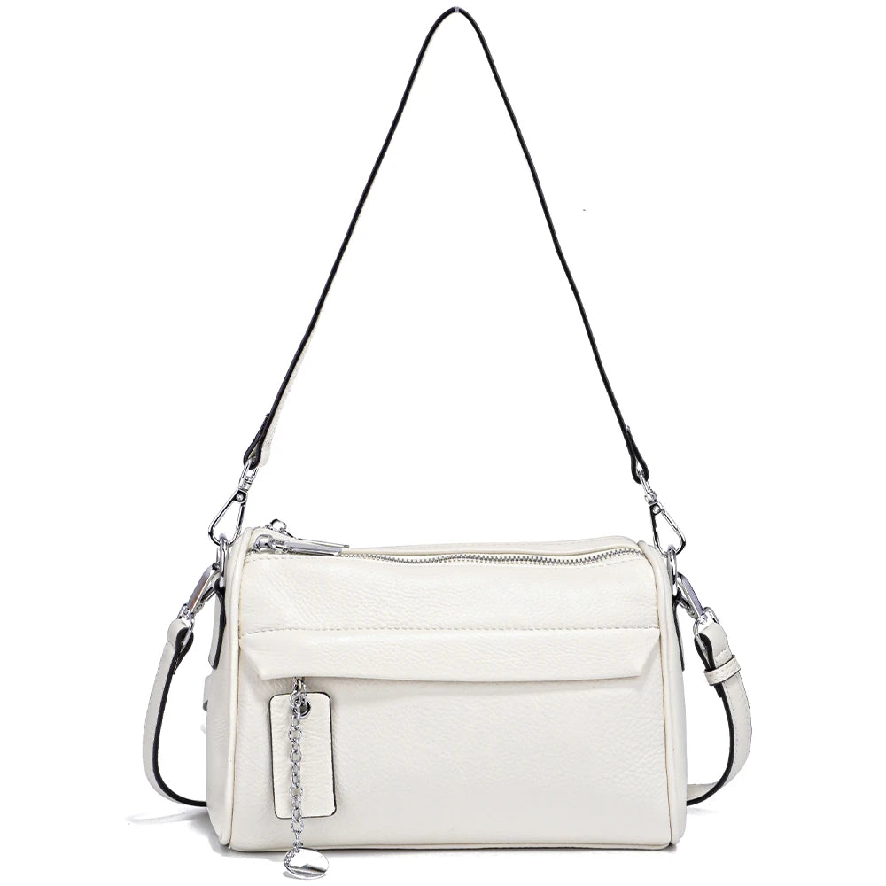 Zency Simple Fashion Chain Handbags Soft Leather Top-handle Bag
