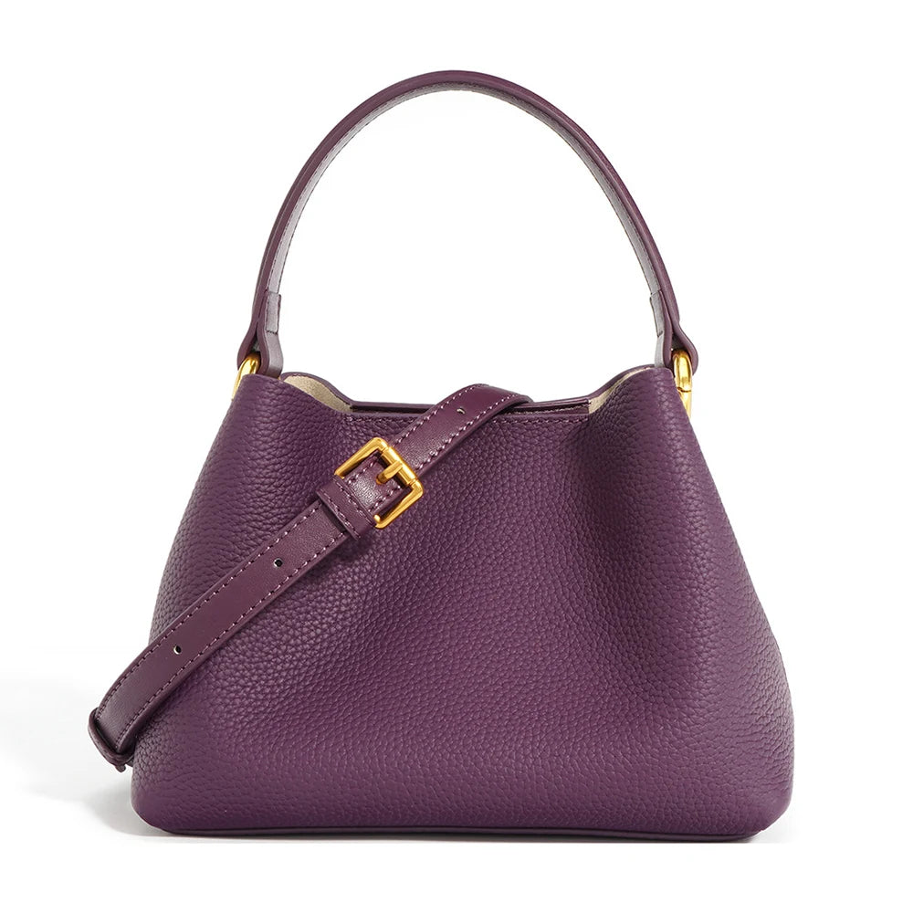 Zency Women's Simple Mini Bucket Bag Luxury Designer Small Crossbody Bag