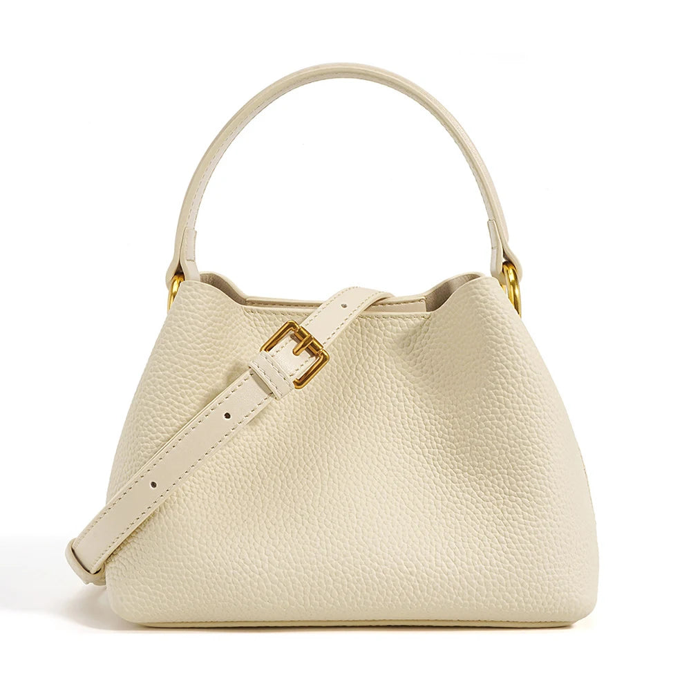 Zency Women's Simple Mini Bucket Bag Luxury Designer Small Crossbody Bag