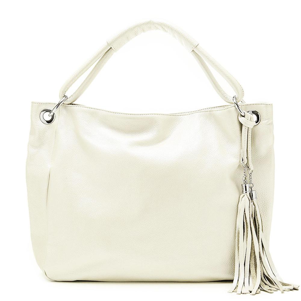 Zency Black White Bag 100% Soft Genuine Leather Tassel Women's Handbag Ladies Shoulder Bags Messenger Satchel Crossbody Purse