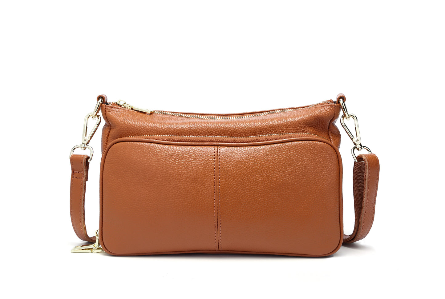Zency Elegant Women Handbag 100% Genuine Leather Ladies Shoulder Bag Crossbody Messenger Purse Fashion Hobos Black High Quality