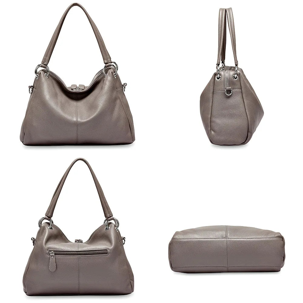 Zency Fashion Hobos 100% Genuine Leather Soft Skin Women Shoulder Bag