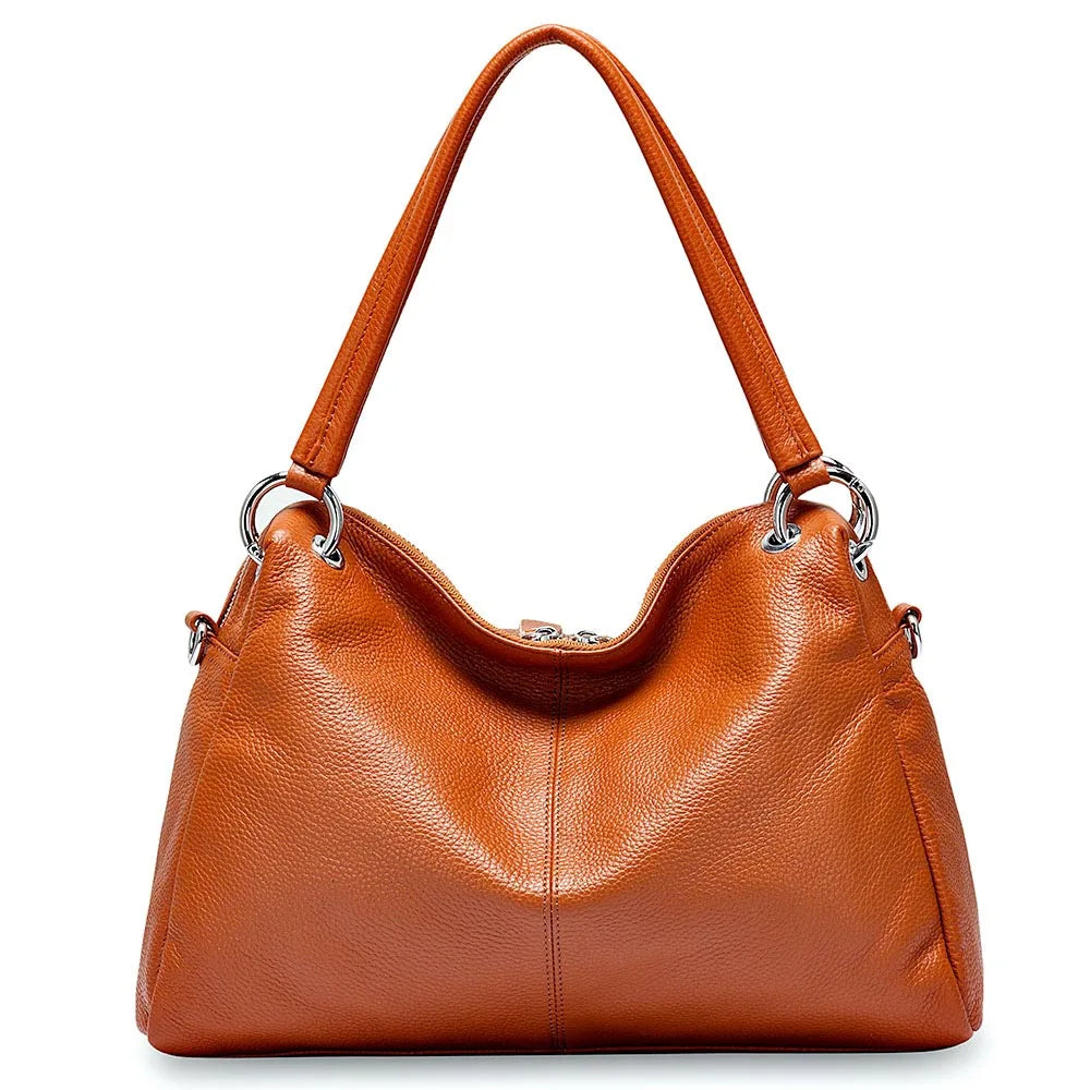 Zency Fashion Hobos 100% Genuine Leather Soft Skin Women Shoulder Bag