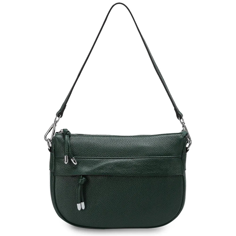 Zency Fashion Semi Circle Soft Genuine Leather Women's Tote Bag