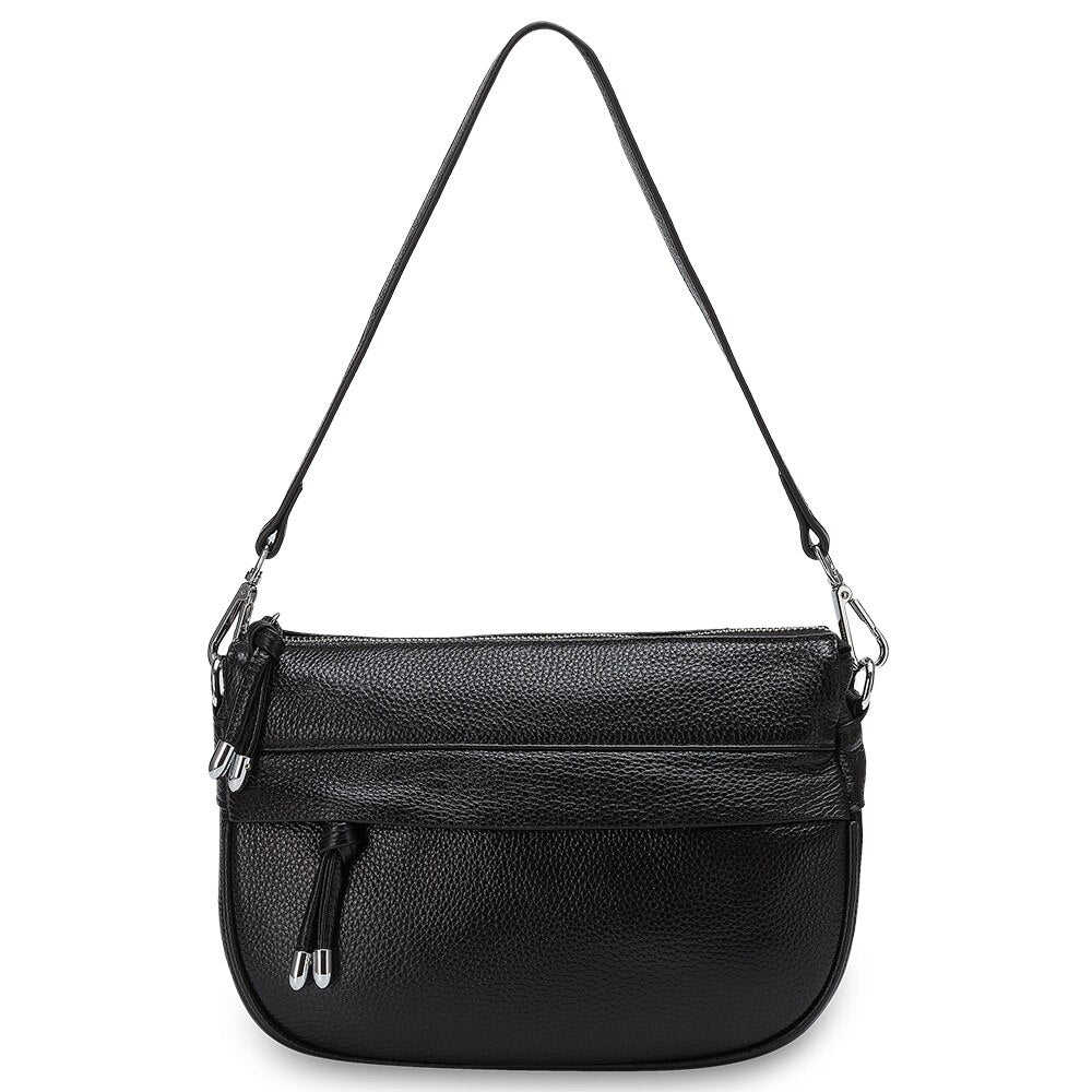 Zency Fashion Semi Circle Soft Genuine Leather Women's Tote Bag