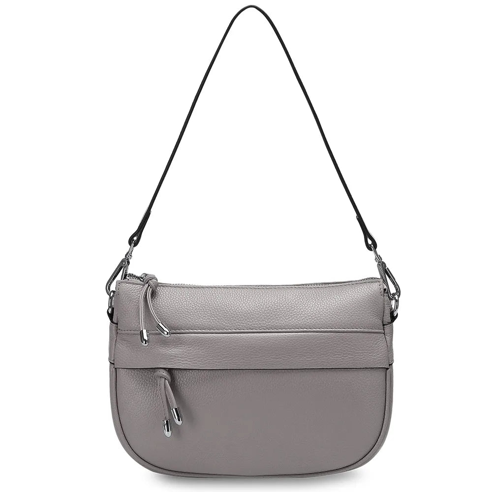 Zency Fashion Semi Circle Soft Genuine Leather Women's Tote Bag
