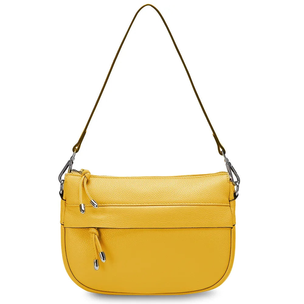 Zency Fashion Semi Circle Soft Genuine Leather Women's Tote Bag