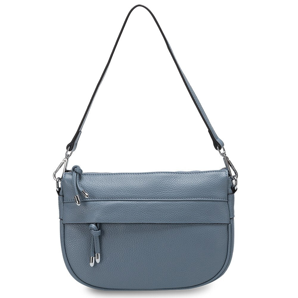Zency Fashion Semi Circle Soft Genuine Leather Women's Tote Bag