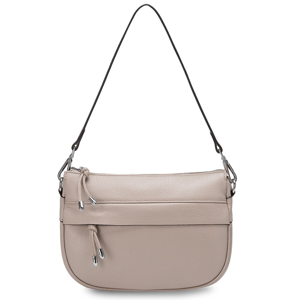Zency Fashion Semi Circle Soft Genuine Leather Women's Tote Bag