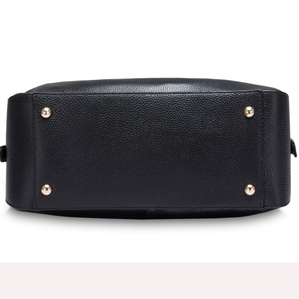 Zency Fashion Women Tote Bag 100% Genuine Leather Handbags Boston Charm Messenger Crossbody Purse Shoulder Bags