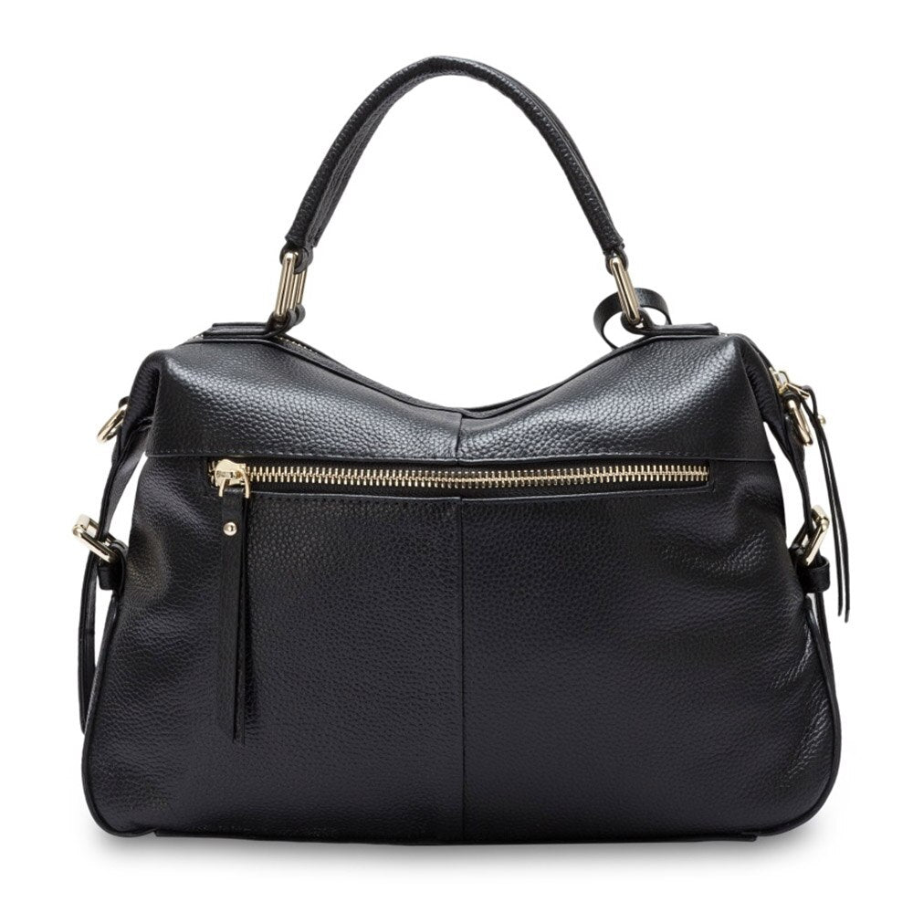 Zency Fashion Women Tote Bag 100% Genuine Leather Handbags Boston Charm Messenger Crossbody Purse Shoulder Bags