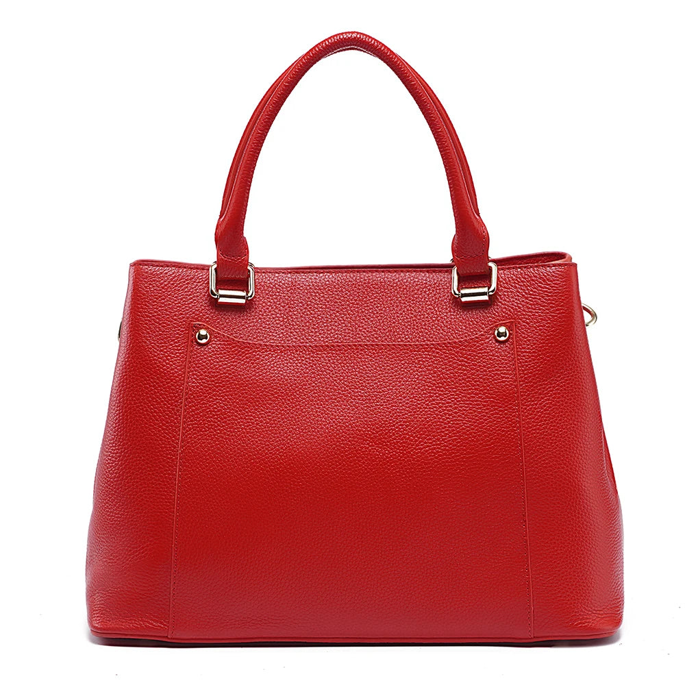 Zency Genuine Leather Shoulder Bag For Women Simple Classic Ladies Handbag
