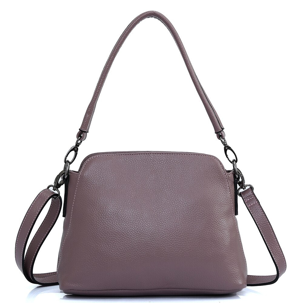 Zency Genuine Leather Bags For Women Vintage Simple Small Handbag Casual High Quality Female Shoulder Crossbody Tote Bag Winter