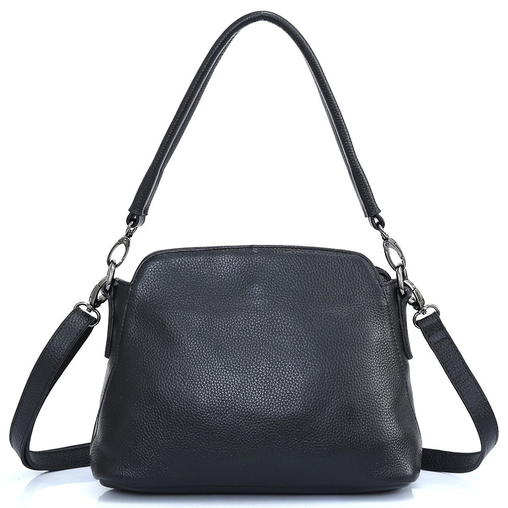 Zency Genuine Leather Bags For Women Vintage Simple Small Handbag Casual High Quality Female Shoulder Crossbody Tote Bag Winter
