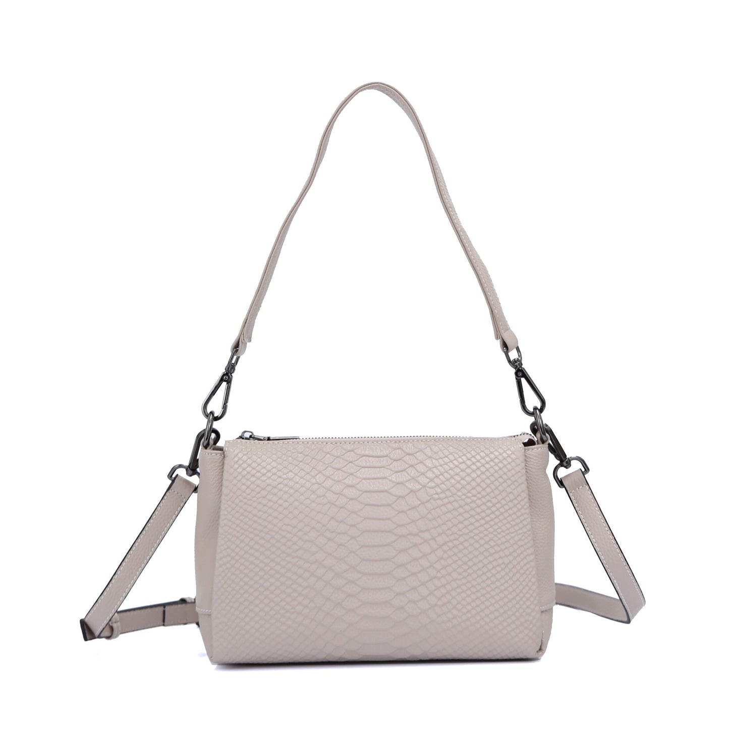 Zency Genuine Leather Summer Women's Shoulder Bag Casual Simple Crossbody Handbag Lady Alligator Small Vintage Top-handle Bags