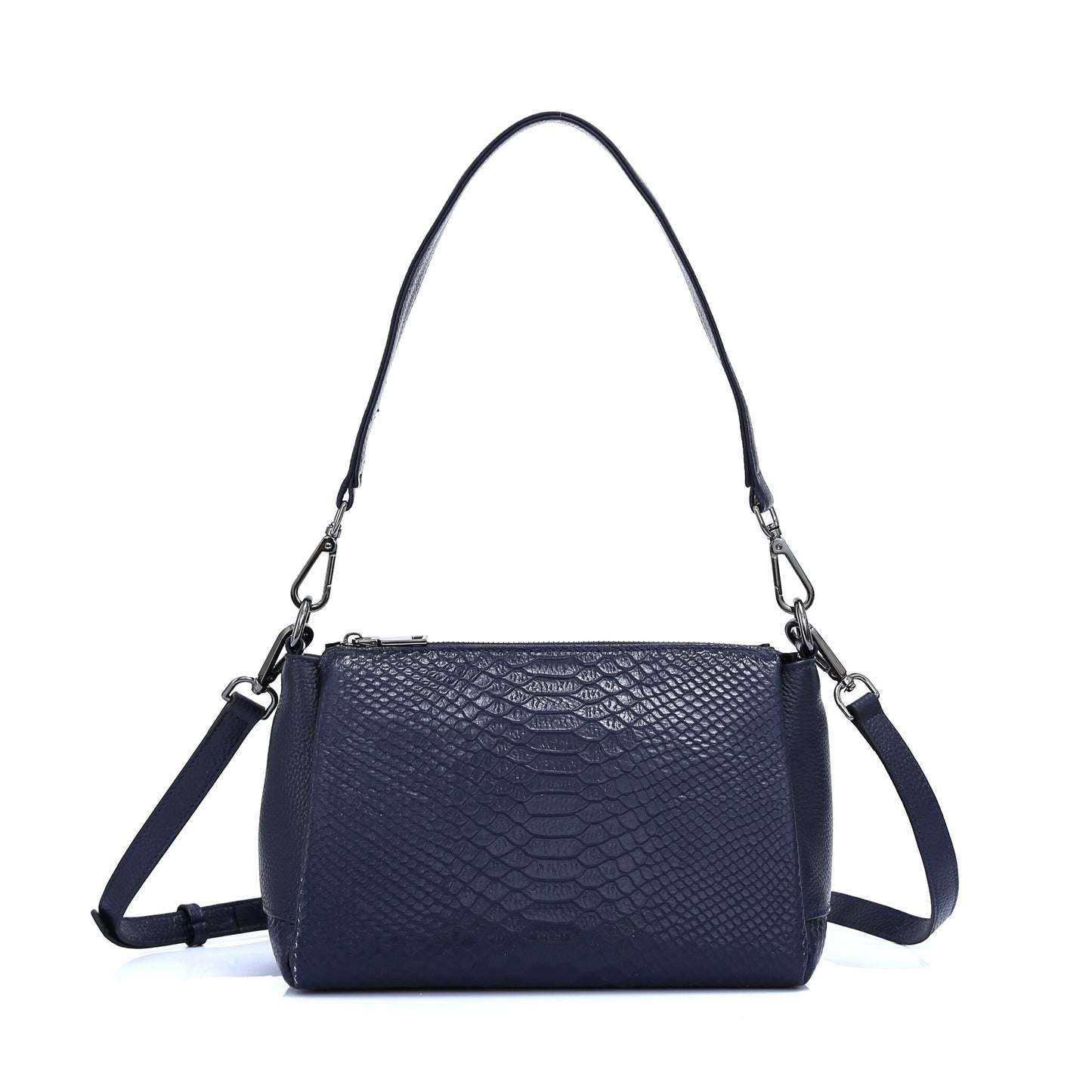 Zency Genuine Leather Summer Women's Shoulder Bag Casual Simple Crossbody Handbag Lady Alligator Small Vintage Top-handle Bags