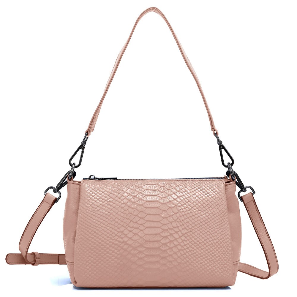 Zency Genuine Leather Summer Women's Shoulder Bag Casual Simple Crossbody Handbag Lady Alligator Small Vintage Top-handle Bags