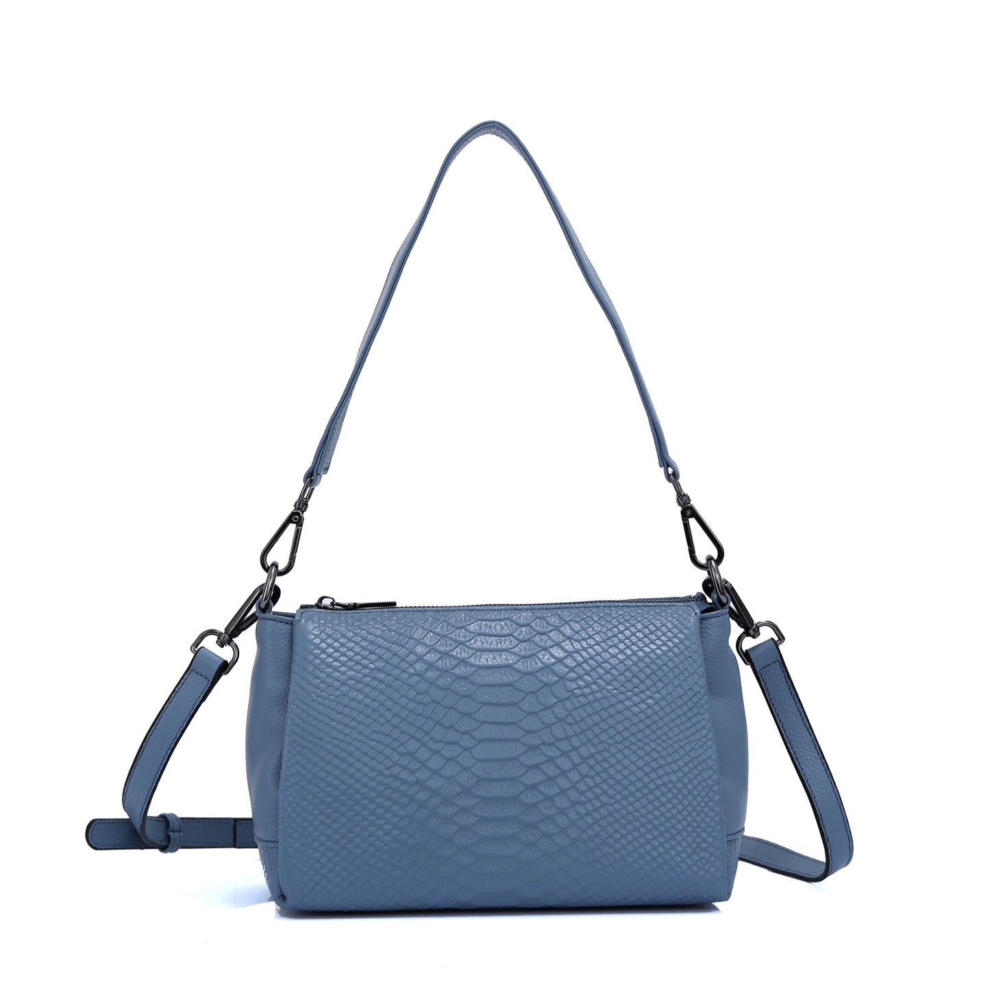 Zency Genuine Leather Summer Women's Shoulder Bag Casual Simple Crossbody Handbag Lady Alligator Small Vintage Top-handle Bags
