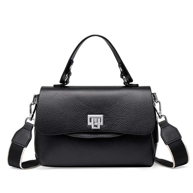 Zency Genuine Leather Top-handle Bag For Women Simple Fashion Envelope Bags Luxury Brand Shoulder Handbag Female Small Crossbody