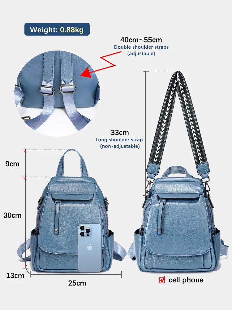 Zency Women's Fashion Backpack Travel Shoulder Bags Satchels