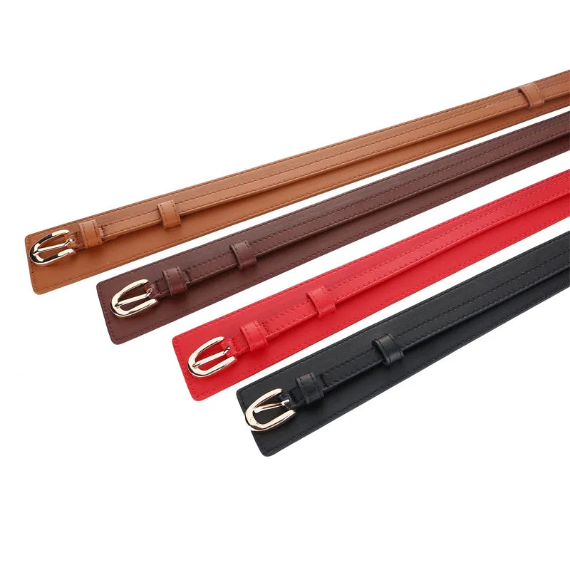 Zency Genuine Leather Women's Waist Belt Wide Female Buckle Waistband