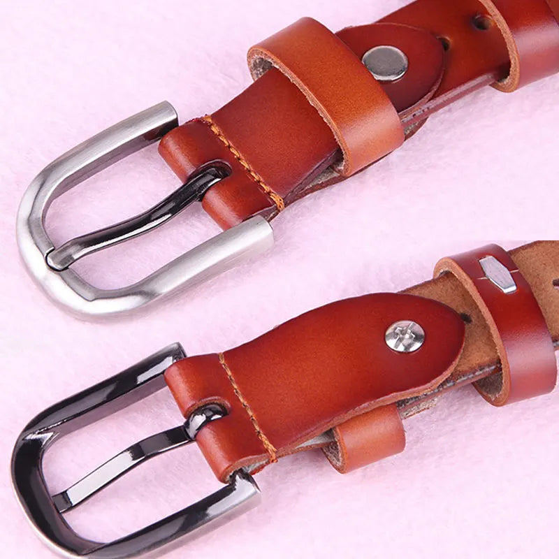 Zency Hollow Out Fashion Decorative Women's Belt 100% Leather