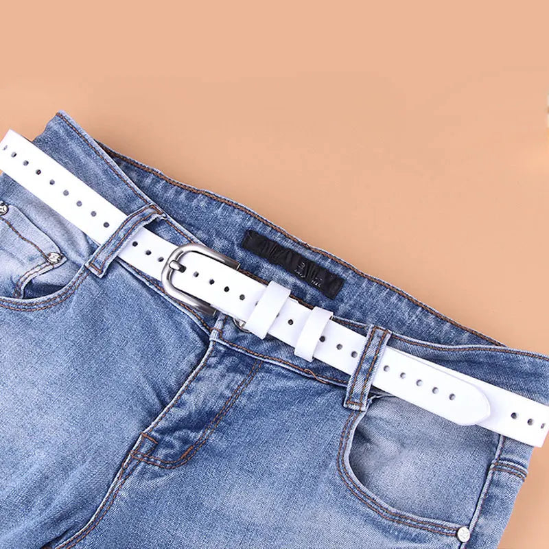Zency Hollow Out Fashion Decorative Women's Belt 100% Leather