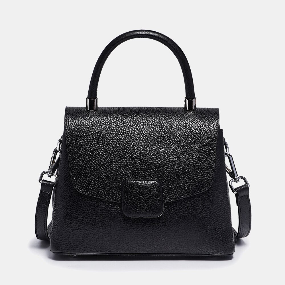 Zency Ladies Handbags Simple Leather Women Tote High Quality Designer Square Bag Crossbody Top-handle For Shopper Commuter