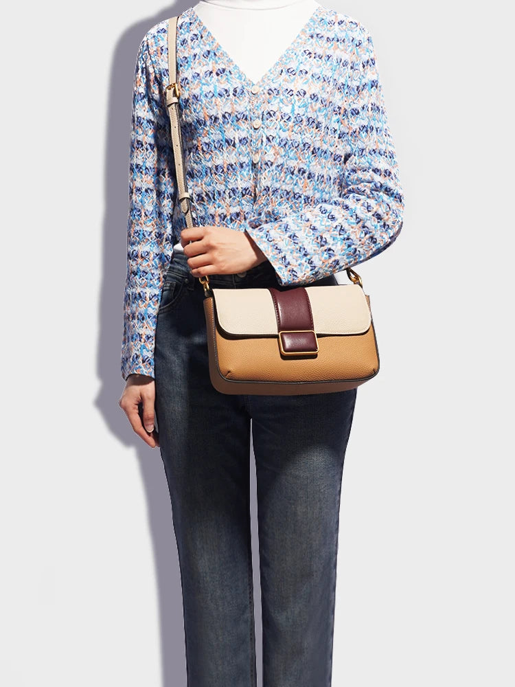 Zency Luxury Designer Cowhide Leather Women Shoulder Bag