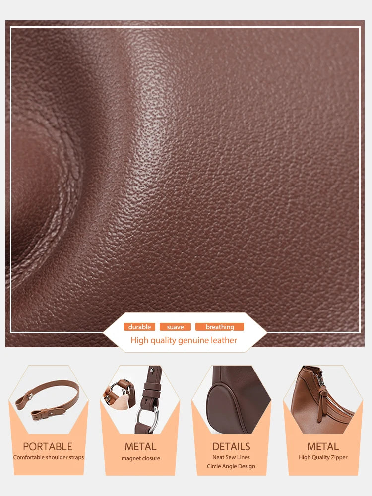 Zency New Half-moon For Women Underarm Hobo Bag