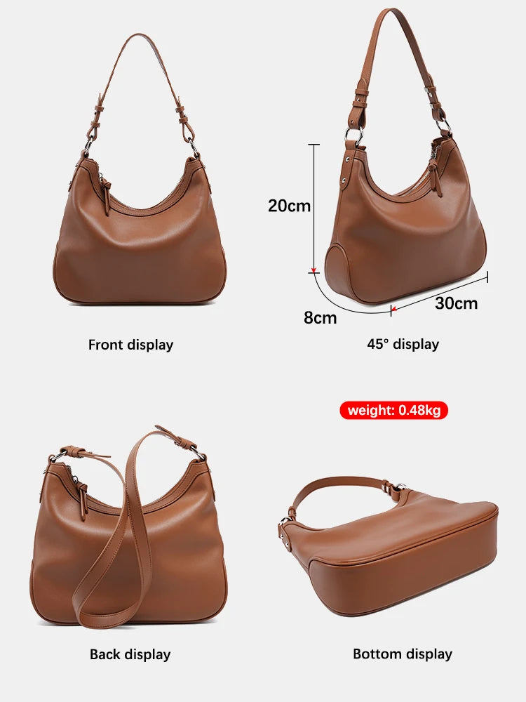 Zency New Half-moon For Women Underarm Hobo Bag